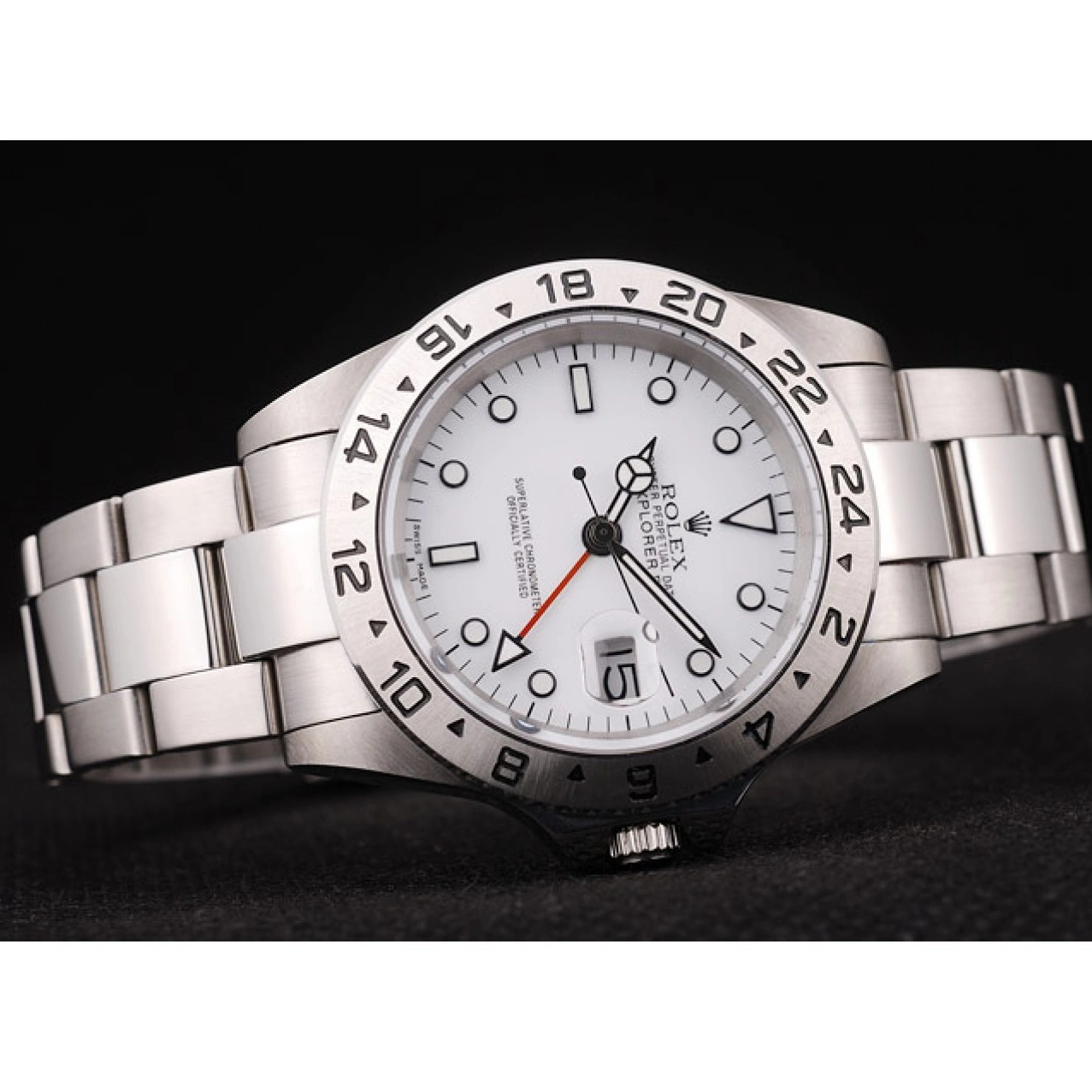 MiroTime 0723 Rolex Explorer Stainless Steel Bezel White Dial